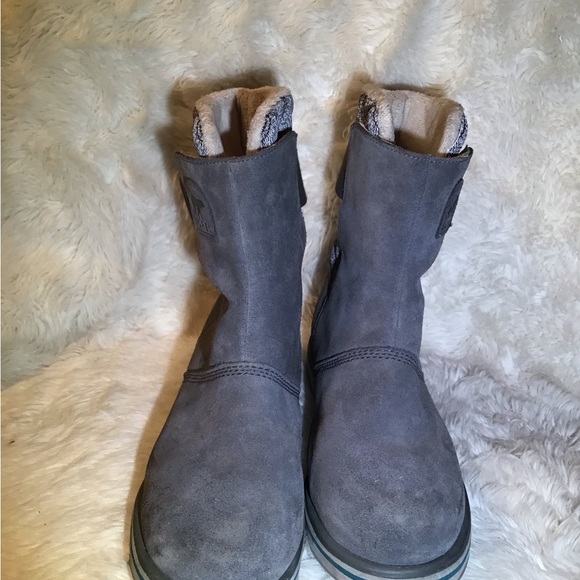 Sorel gray waterproof womens leather boots size 9 - Picture 2 of 6